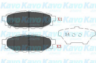 KAVO PARTS kbp8005 -  Комплект тормозных колодок, дисковый тормоз